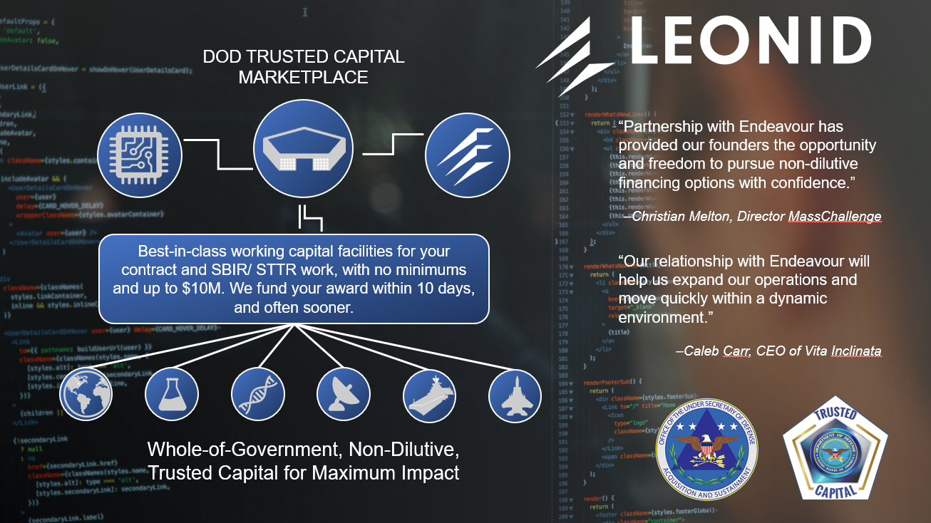 DoD Trusted Capital Provider- Leonid Finance